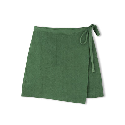 Eucalyptus Wrap Mini Skirt