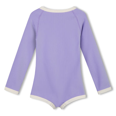 Mini Rib One Piece Rashie - Grape 