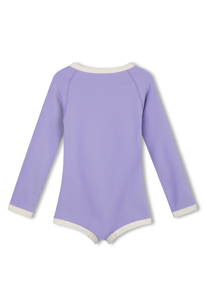 Mini Rib One Piece Rashie - Grape 