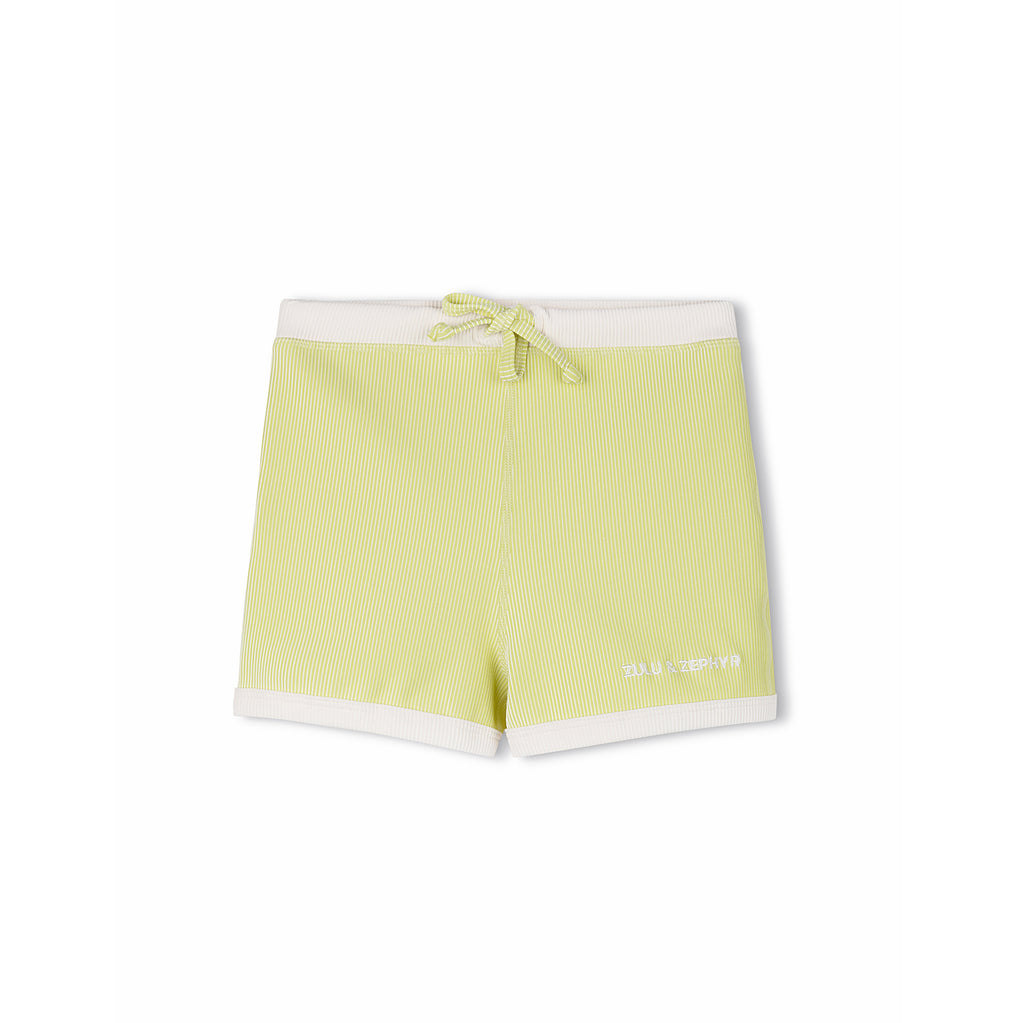 Mini Rib Surf Shorts - Citrus