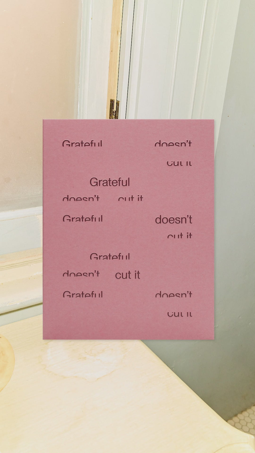 Card - Grateful Doesn't Cut It